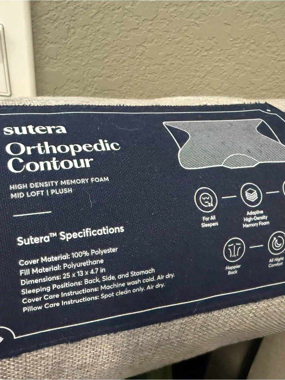New Orthopedic Contour Memory Foam Pillow - gift. Comfort.